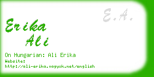 erika ali business card